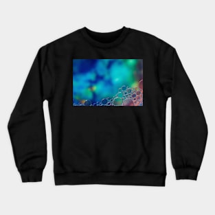 Colorful blurry background, ornament made of soft clear bubbles Crewneck Sweatshirt